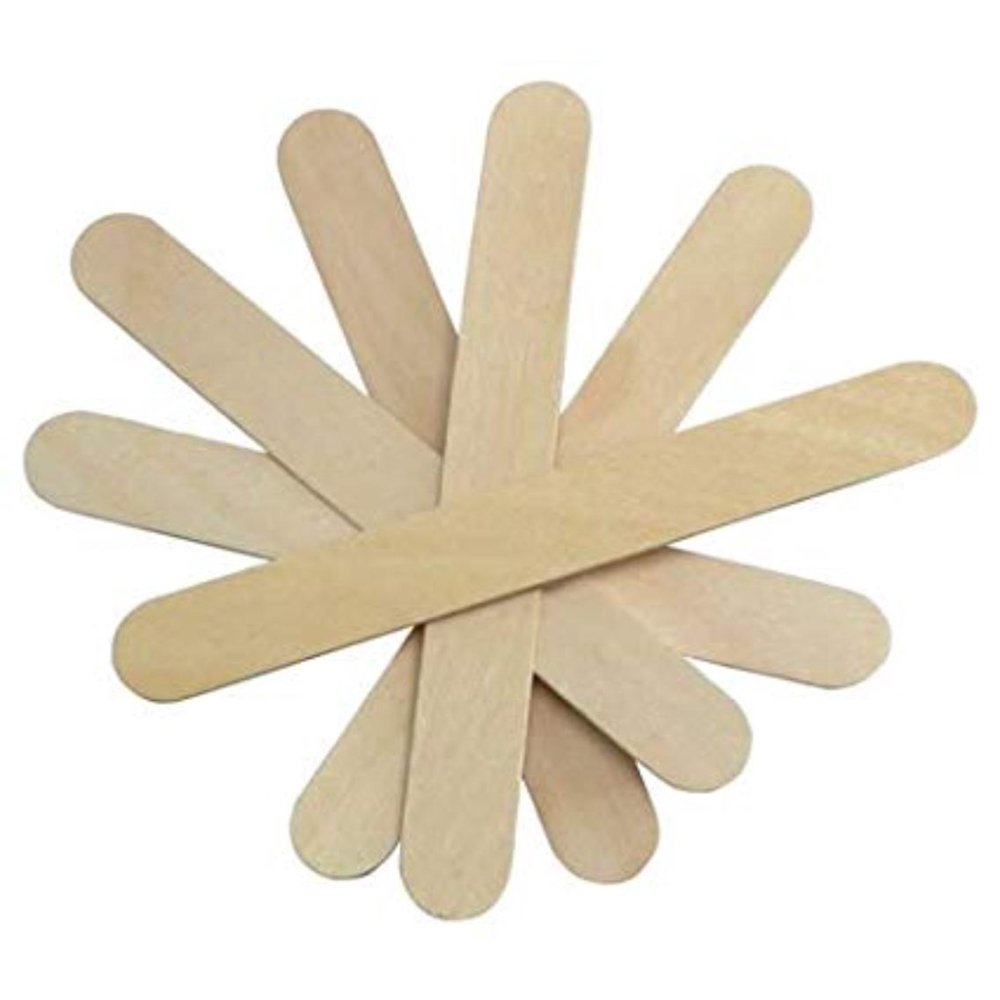 Large Wide Wood Wax Spatula Applicator 6" x 3/4" 100 pack, Disposable