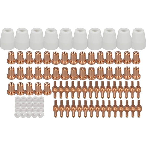 RIVERWELD PT31 LG40 Plasma Electrode Tip Nozzle Extended Cutting Consumables Accessory Fit CUT-50D CUT50 CT-312 100pcs