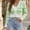Green, variant on Xdegoge Cropped Cardigan for Women V Neck Button Down Plaid Knitwear Long Sleeve Y2K Preppy Knit Cute Fall Spring Fashion Tops