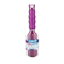 Conair Gel Grips Nylon Bristle All-Purpose Hairbrush (Colors May Vary) (Pack of 3)