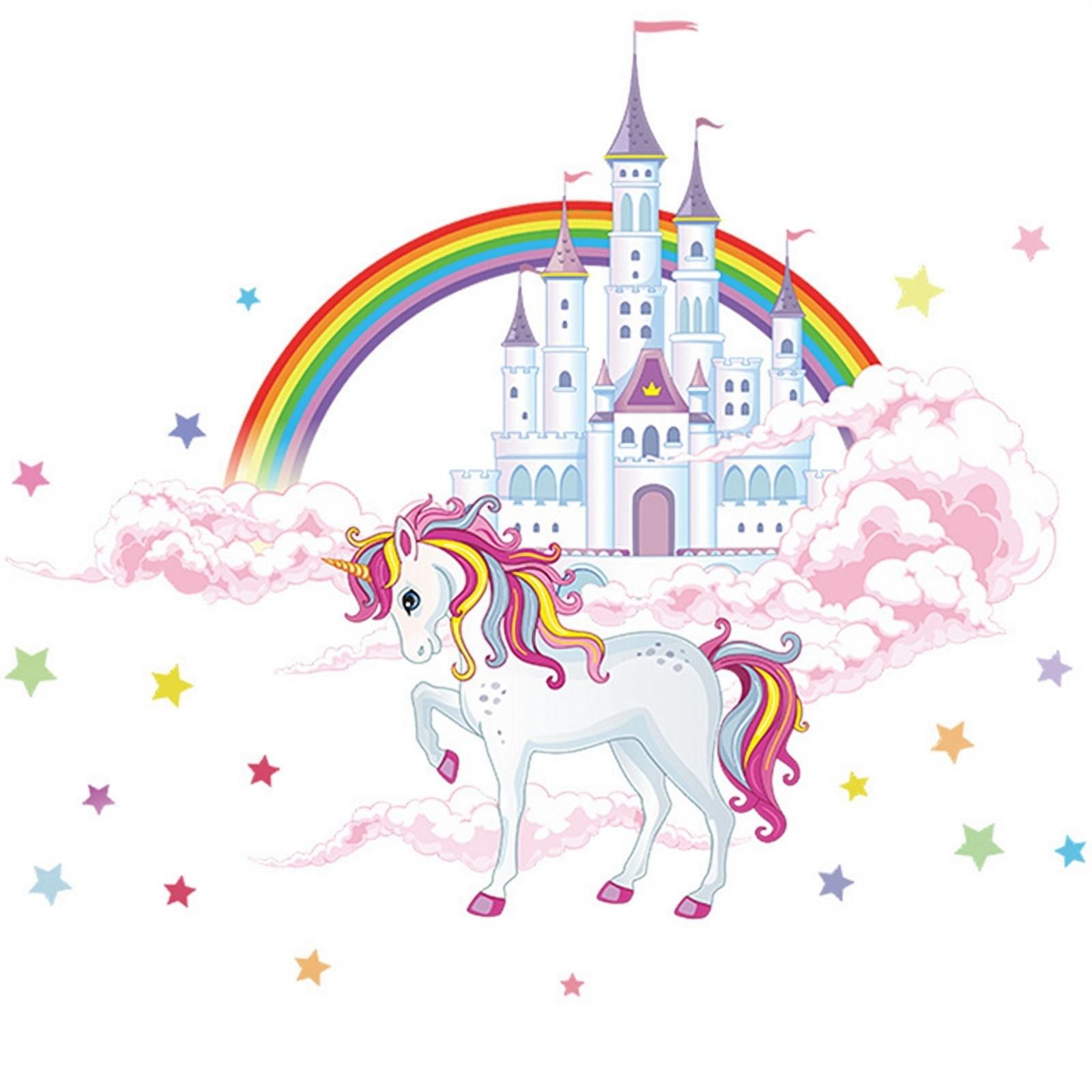 100Pcs Rainbow unicorn stickers kids decals teens children youth Free Shipping 
