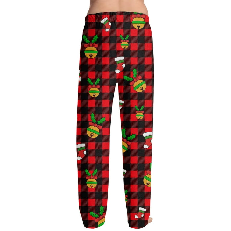 Fabrcox Christmas Men Pajama Pants Plaid S-2xl Slim Fit Fall