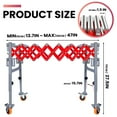 thumbnail image 5 of Adjustable Conveyor Roller Table with 8 Rollers, 800 LBS Load Capacity, 4 Movable Casters, Modular Splicing & Built-In Hooks, Conveyor Belt for Factories, Production Lines, 5 of 7
