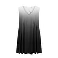 thumbnail image 3 of Hvot&aat Womens Summer V Neck Tank Dress Casual Tiered Ruffle Sleeveless Mini Dress Gradient Babydoll Dress, 3 of 4