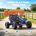 thumbnail image 4 of iYofe 36V Electric Ride on Car for Big Kids, 2 Seater Powered Ride on Vehicle for Boys Girls Ages 6+, Kids Electric car with Bluetooth, Music, Rear Wheel Spring Suspension, Blue, 4 of 10