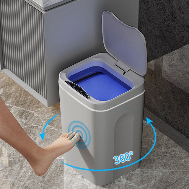 Papelera automática Papelera impermeable para baño Cocina (recargable)