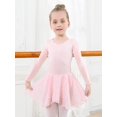 thumbnail image 2 of Girls Ballet Dress Short Sleeve Outfit Gymnastics Dance Leotard With Chiffon Skirt130, 2 of 5