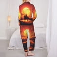thumbnail image 3 of Pajamas for Women Set - Western Cowboy Sunset Comfy Long Sleeve Button Up Pajama Sets for Women 2 Piece, Soft Sleepwear Nightwear Pjs Lounge Sets for Women with Pockets, 3 of 6