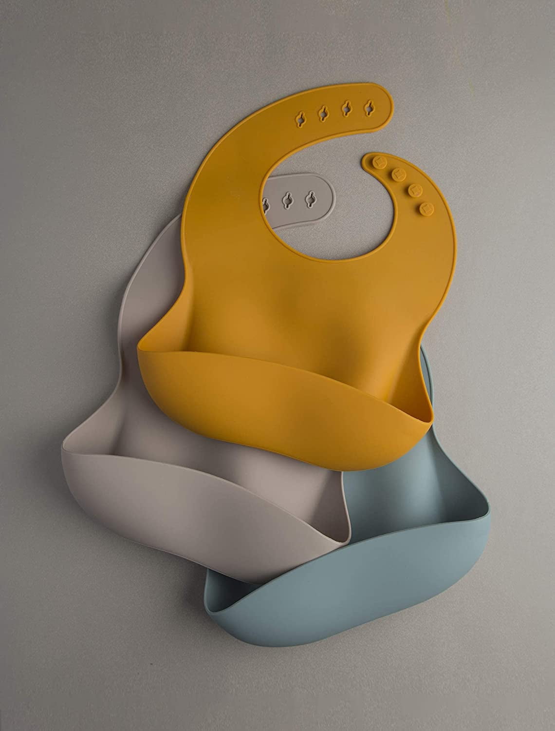 Loulou Lollipop Soft, Waterproof Silicone Feeding Bib for Babies and Toddlers 3 to 36 Months, Easy to Clean, Adjustable Fit and Catch-All Pouch - Seashells