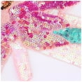 thumbnail image 7 of Razzly Sparkly Sequin Bandage Crop Top Women's Dance Vest Bra Belly Outfit Shiny(Pink,One Size), 7 of 7