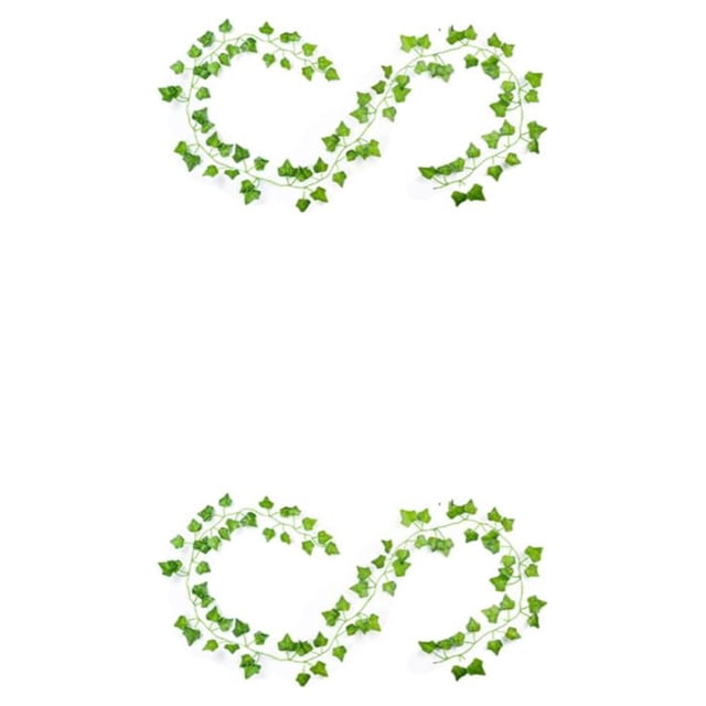 Hojas colgantes artificiales Advancent 12 Uds hiedra vid guirnalda falsa plantas autoensamblaje al aire libre para Navidad baño jardín 2Conjunto
