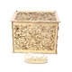 thumbnail image 1 of Caja de madera para guardar regalos de boda, ideal para fiestas (1 llave + 12 anillas de goma, tamaño grande), 1 of 8