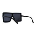 thumbnail image 4 of Rhinestone Rock and Roll Bling Oversize Flat Top Plastic Sunglasses All Black, 4 of 4