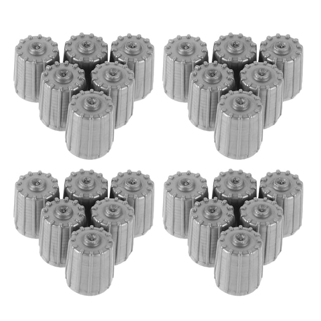BESTYASH 50Ud Tapas De Para De Y Plástico Con Anillo Sellador Gris