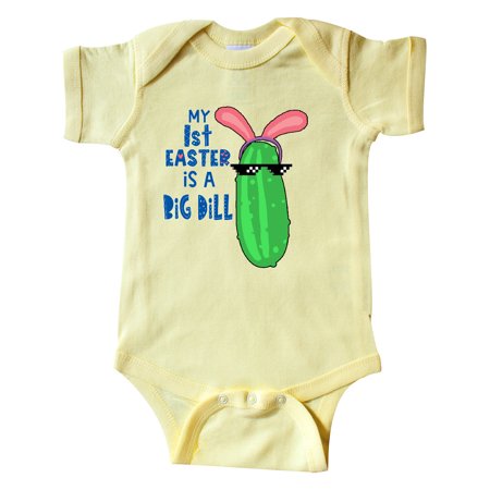 

Inktastic My 1st Easter is a Big Dill Pickle in Pink Bunny Ears Gift Baby Boy or Baby Girl Bodysuit
