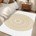 thumbnail image 5 of Beige Boho Large Area Rugs for Bedroom Living Room, Soft Non Slip Carpet Bedside Rug, Retro Farmhouse Ethnic Abstract Geometric Art Rectangular Floor Cover Kitchen Accent Rug 4'x6' for Office, 5 of 9