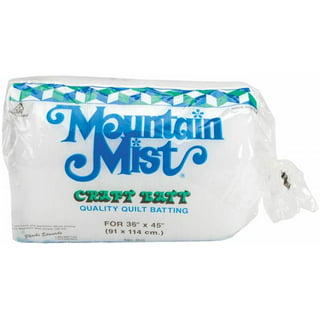 Mountain Mist 80/20 Cotton Polyester Blend Quilt Batting Crib Size 45  Inches x 60 Inches 4-Pack