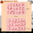 thumbnail image 2 of 2 pc Theme DIY Skull Witch Hat Spider Bat Window Food Grade Silicone Molds Fondant Molds Resin Casting Molds for Chocolate Candy Resin Craft Making Pink 183x125x15mm, 2 of 8