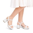 thumbnail image 2 of Sandalia DREAM PAIRS KKUMHS2504 para Niñas con Tacones Gruesos Blancos, 2 of 6