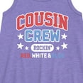 thumbnail image 2 of Instant Message - Cousin Crew Red White Blue Graphic Sleeveless Aline Dress, 2 of 5