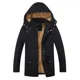 thumbnail image 3 of Abrigo militar de carga para hombre, chaqueta gruesa y cálida para hombre, parka de invierno, chaqueta acolchada de algodón informal, sudaderas con capucha de piel con múltiples bolsillos para hombre,, 3 of 5
