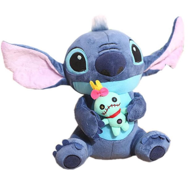 Disney-muñecos de peluche de Lilo y Stitch para niños, peluches de dibujos animados, azul, rosa, Stitch, regalos de navidad