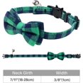 thumbnail image 5 of Breakaway Cat Collar with Bow Tie and Bell, Cute Plaid Patterns, 1 or 2 Pack Kitty Safety Collars, 5 of 5