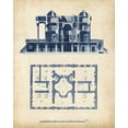 thumbnail image 2 of Andrew Cook George 20x24 Black Ornate Wood Framed with Double Matting Museum Art Print Titled - Architectural Blueprint III, 2 of 4