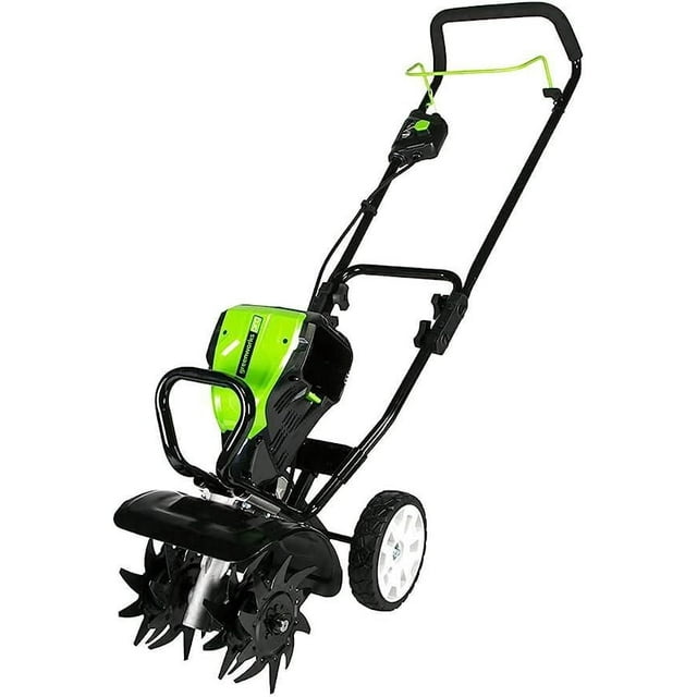 Greenworks TL80L00 10-Inch 80V Cordless Tiller Cultivator, Battery Not Included