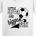 thumbnail image 4 of Inktastic Little Sister and Biggest Fan Soccer Player Youth T-Shirt, 4 of 5