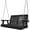 Black, variant on Innovaze 5 Ft Wooden Porch Swing with Cupholders, Heavy Duty 880 LBS For 3 Person, All-Weather resistant, Black