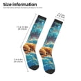 thumbnail image 4 of Vsdgher Artistic Starry Sky Cloud Dog Print Thigh High Socks Extra Long Stretchy Sock Women Over Knee High Opaque Stocking Daily Wear, 4 of 5