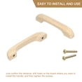 thumbnail image 4 of Uxcell 2 Pack Beech Wood 3.78" Hole Distance Cabinets Drawer Pulls Handles, Wood Color, 4 of 6