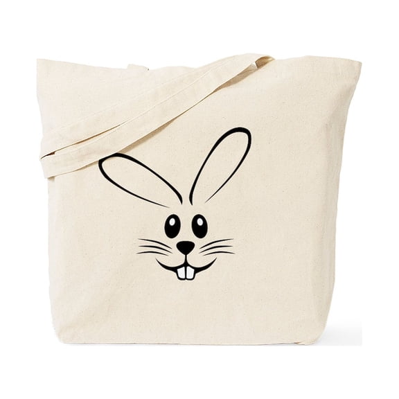 CafePress - Rabbit Face Tote Bag - Unisex Canvas Tote Bag, Beige, 1-Piece