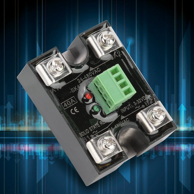 3-32VDC Solid State Relay DC Control AC Relay DC Controlled AC BERM Current Control Thermostat Temperature Controller Voltage Controller 40ABERM-SK40DA