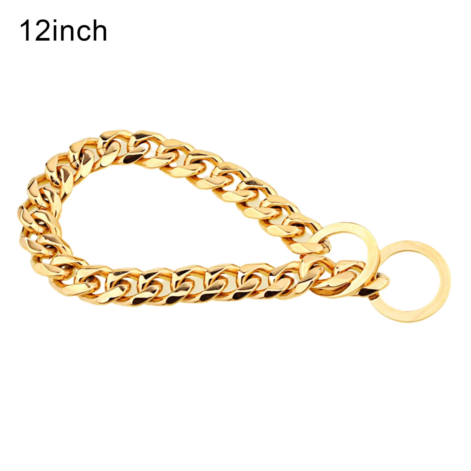 SPRING PARK Dog Chain Collar Choke Collar Non-scalable Anti-Chew Stainless Steel Metal Collars Choker Chain for Small Medium Large Dogs