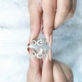 thumbnail image 6 of Rosec Jewels Lab Created Diamond Infinity Ring (Ef-VS Quality) - Knot Ring for Valentines Day Gift, 18K White Gold, US 5.50, 6 of 8