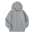 thumbnail image 4 of Yutgune Kids Zip Up Hoodie for Boys Girls, Fleece-Lined Full Zip Hooded Sweatshirt Jacket, Casual Fall Outerwear, 4 of 9