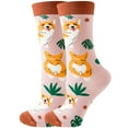 thumbnail image 1 of Women's Socks Spring New Creative Cartoon Animal Hedgehog Rabbit Cow Bee Tide Sock Cute Harajuku Fashion Fun Jacquard Stocking 26 35-42, 1 of 6