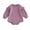 Purple, variant on Musuos Baby Girls Romper, 3 6 12 18M Long Sleeve Crew Neck Solid Color Bodysuit Clothes for Casual Daily
