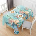 thumbnail image 6 of Ocean Starfish Seaweed Table Cloth Waterproof Tablecloths, Summer Coastal Beach Shell Coral Teal Tablecloth Dining Table Cover for Kitchen Party Tabletop Outdoor, Rectangle Tablecloth 60x120 Inch, 6 of 9