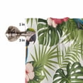 thumbnail image 5 of Bedroom Curtains 63 Inches length, Summer Window Treatment Curtain Drapes, Botanical Palm Leaves Flower Bird Animals Plants Rod Pocket Curtain Panels for Living Room Kitchen, 42"x63", 2 Panels, 5 of 7