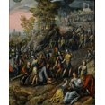 thumbnail image 2 of Beuckelaer, Joachim 15x17 Black Ornate Wood Framed with Double Matting Museum Art Print Titled - Christ carrying the Cross, 2 of 4