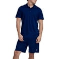 thumbnail image 3 of Reebok Polo Shirt Men's 2XL Vector Navy Stretch Short Sleeve Performance FTS726, 3 of 4
