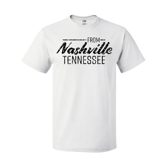 Inktastic From Nashville, Tennessee- State Capital Distressed Text T-Shirt