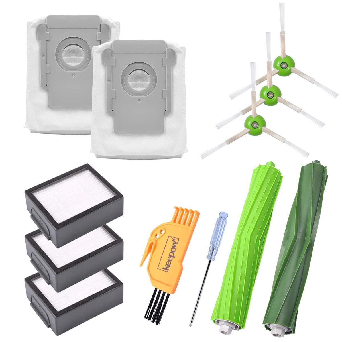 KEEPOW Replacement Parts for Roomba i7+ i7 Plus Vacuum Cleaner, 1 Set