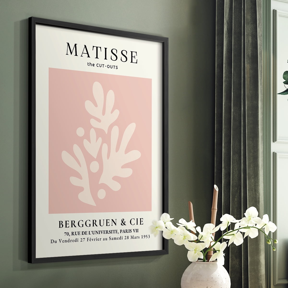 Matisse CLII Framed Print in Black Solid Wood 11 x 14 Framed Print