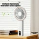 thumbnail image 4 of Ventilador con pantalla digital recargable de cuatro velocidades con cuerda para colgar - Blanco, 4 of 8