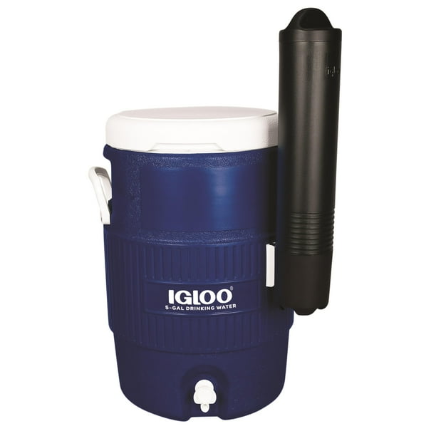 Asiento Cooler Igloo de 19 L con dispensador de vasos, color azul