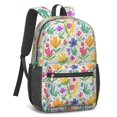 thumbnail image 2 of Pioneer Flower Floral Print Pattern 17" School Backpacks for Teens,Waterproof Oxford Fabric,S-Shape Padded Straps for School,Travel,Hiking,Camping, 2 of 5